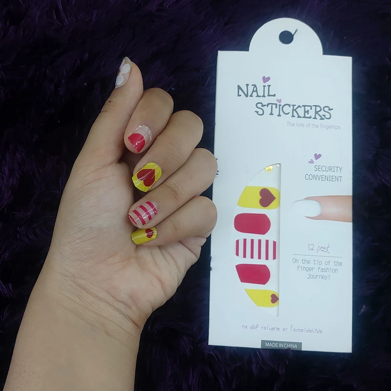 استیکر طراحی ناخن مدل ژله ای طرح قلب - تصویر 6