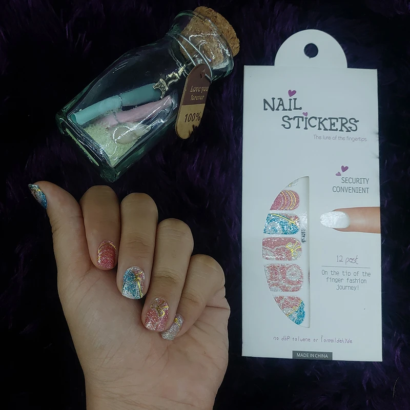 استیکر طراحی ناخن مدل ژله ای کد J73 - تصویر 4