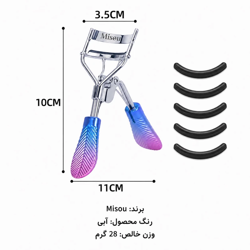 فرمژه میسو مدل MI-015 به همرا پد یدک بسته 6 عددی - تصویر 2