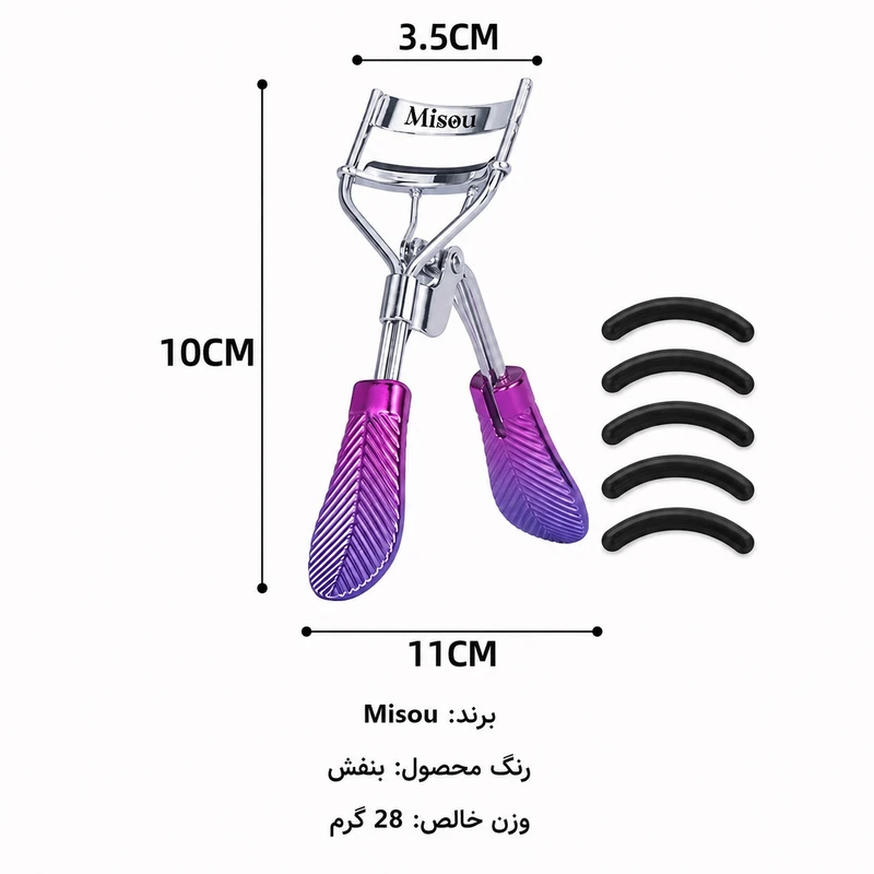 فرمژه میسو مدل MI-015 به همرا پد یدک بسته 6 عددی - تصویر 4