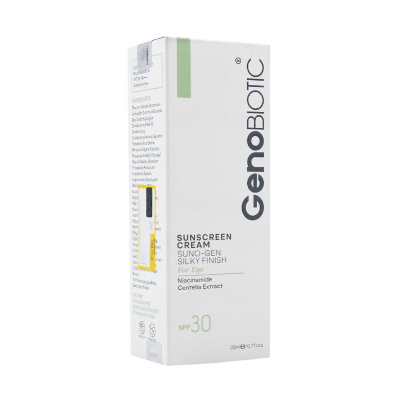کرم ضد آفتاب رنگی دور چشم ژنوبایوتیک SPF 30 مدل SUNO-GEN ‌محافظ در برابر اشعه UVA و UVB مناسب برای انواع پوست حجم 20 میلی‌لیتر - تصویر 4