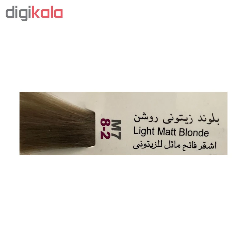 رنگ مو پادینا شماره M7-8-2 حجم 100 میلی لیتر رنگ بلوند زیتونی روشن - تصویر 3