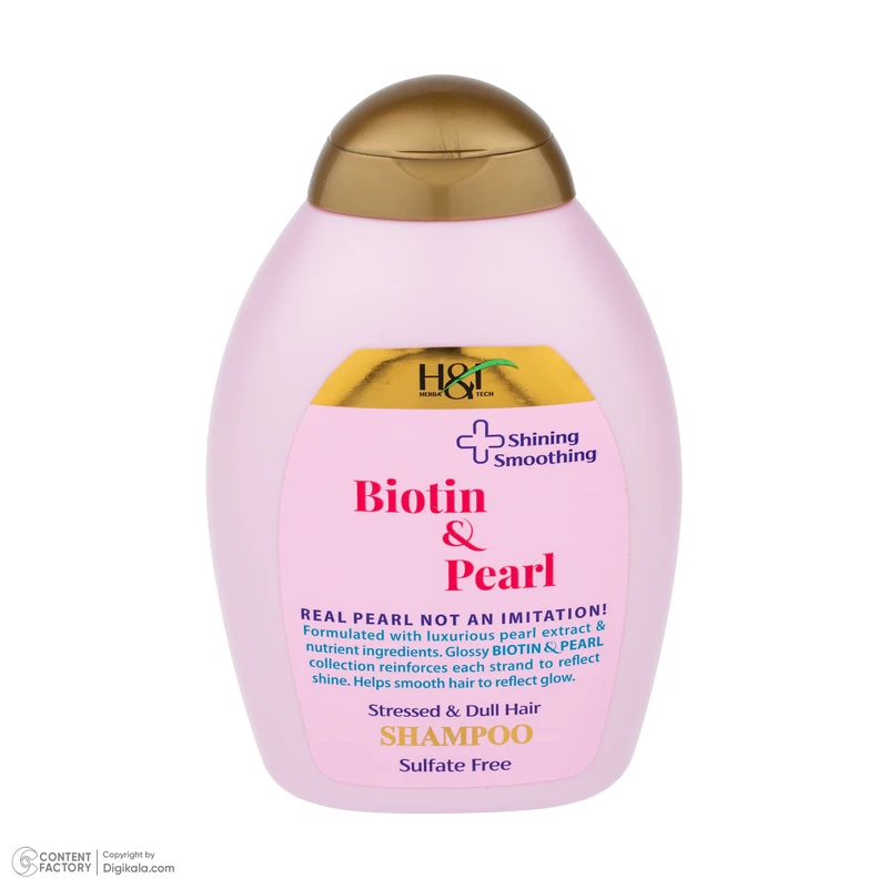 شامپو مو هرباتک مدل Biotin & Pearl مناسب برای موهای نازک و شکننده حجم 385 میلی لیتر - تصویر 2
