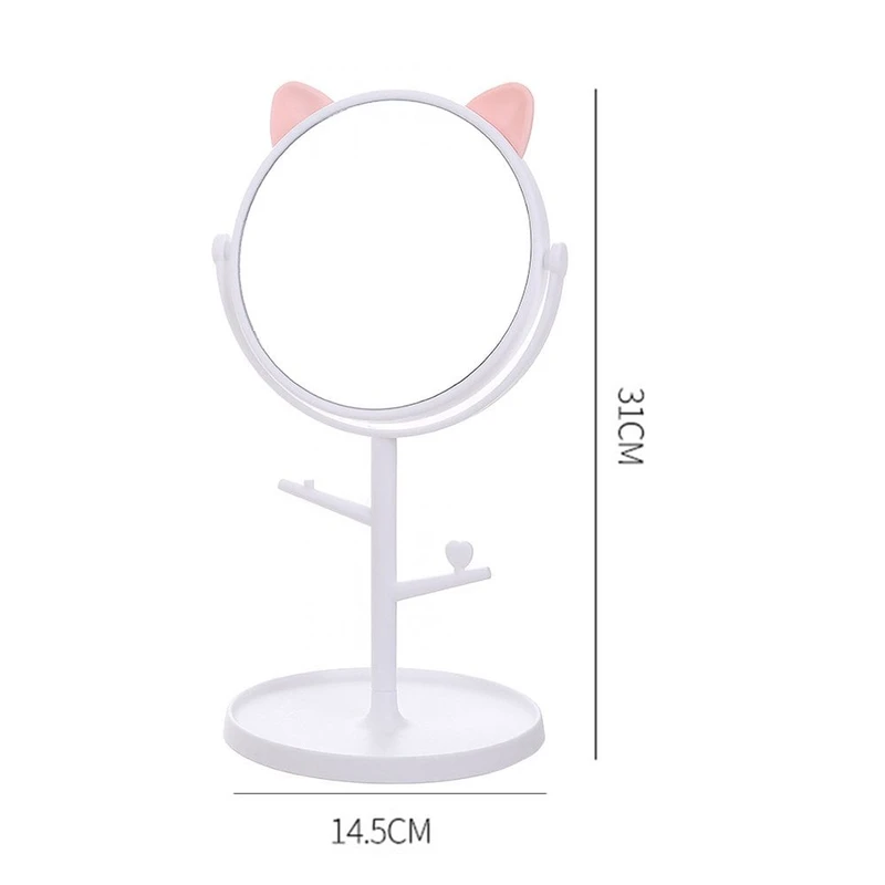 آینه آرایشی رومیزی مدل Ear cat کد 51 - تصویر 3