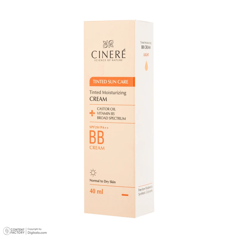 کرم پودر BB مایع SPF20 سینره مدل Castor شماره 01 مناسب برای انواع پوست حجم 40 میلی‌لیتر - تصویر 3