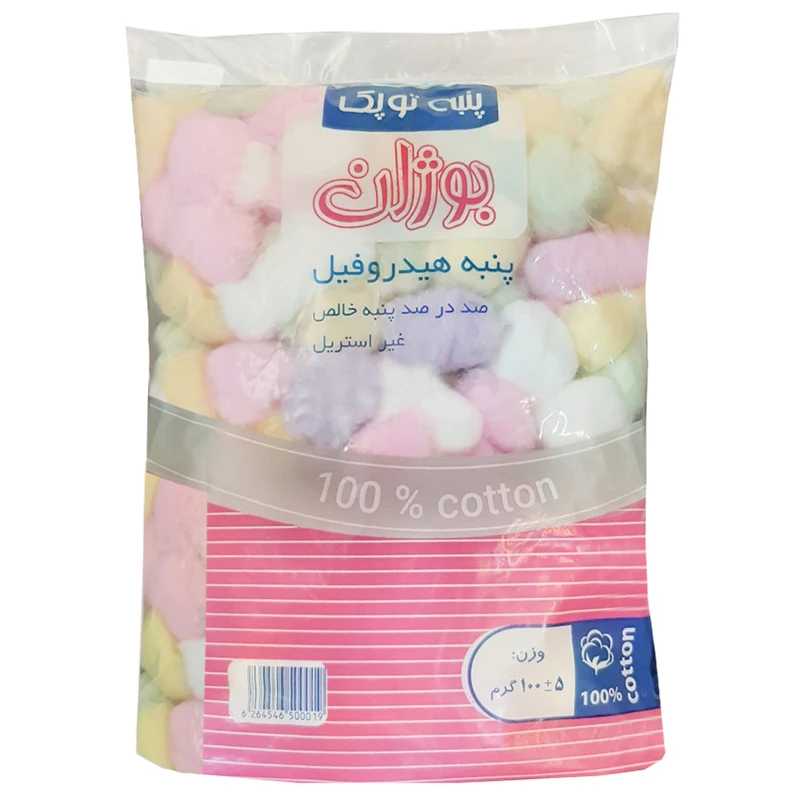 پنبه آرایشی پنبه هیدروفیل بوژان مدل 27004 وزن 100 گرم مجموعه 2 عددی - تصویر 3
