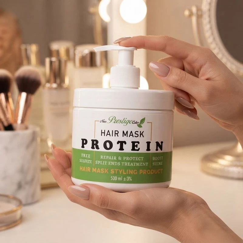 ماسک مو ترمیم کننده نیو پرستیژ کالر مدل Protein مناسب برای انواع مو حجم 500 میلی لیتر - تصویر 2