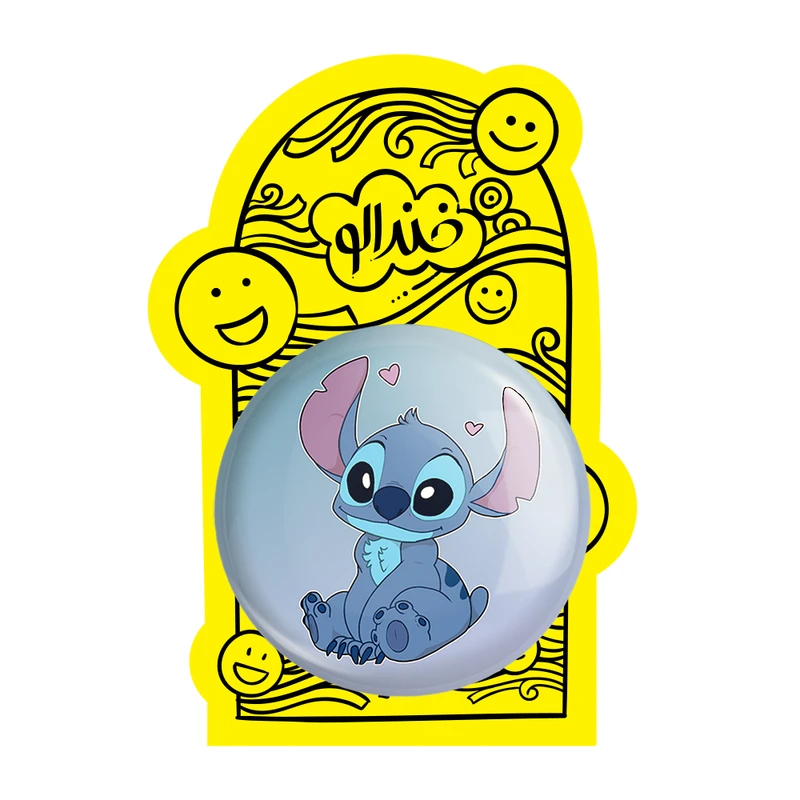 آینه جیبی خندالو طرح استیچ (Stitch) مدل تاشو کد 37184 - تصویر 2