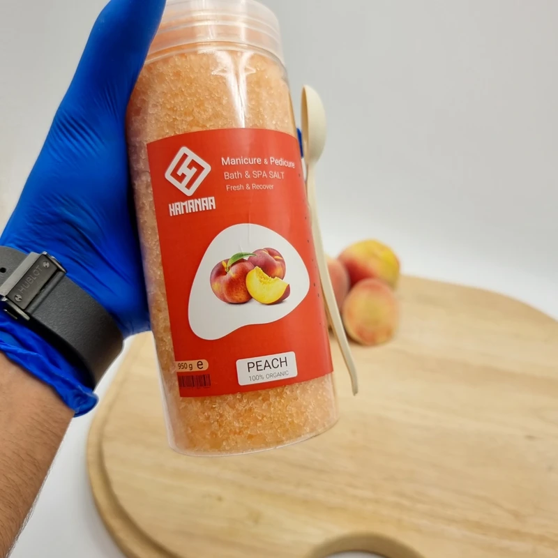 نمک حمام هامانا مدل Peach وزن 950 گرم - تصویر 4