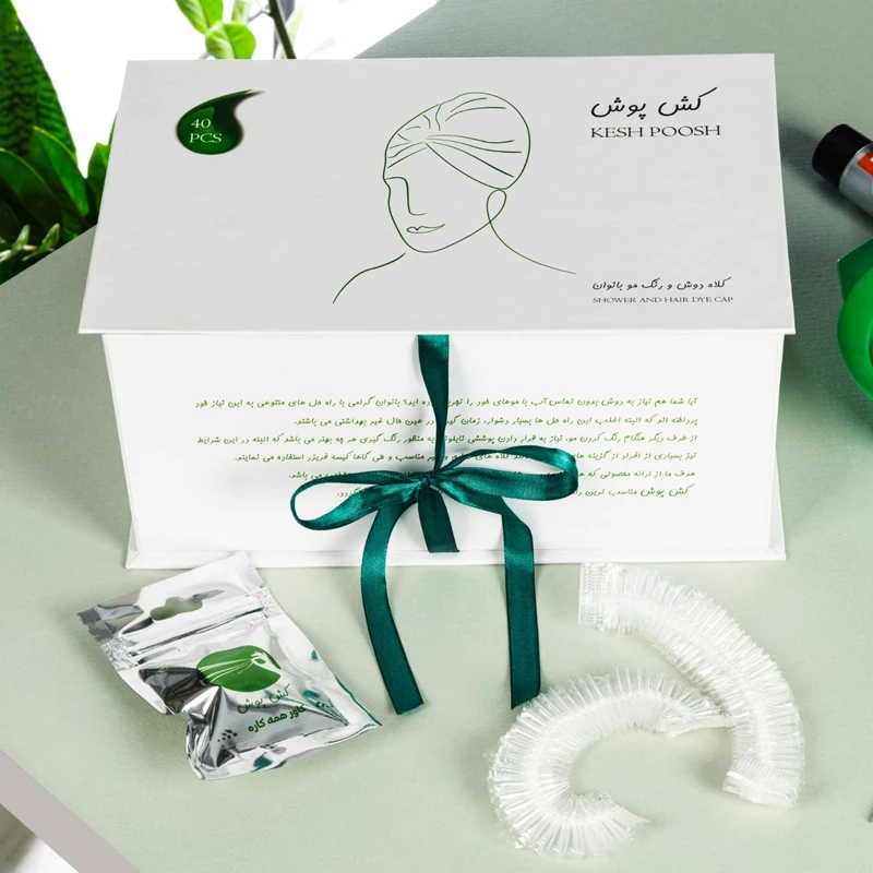 کلاه رنگ مو کش پوش مدل آکاردئونی بسته 45 عددی - تصویر 2