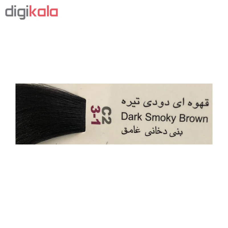 رنگ مو پادینا شماره C2-3-1 حجم 100 میلی لیتر رنگ قهوه ای دودی تیره - تصویر 3