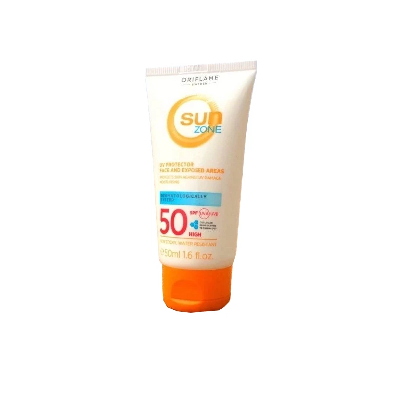 کرم ضد آفتاب بی‌رنگ صورت اوریفلیم SPF 50 مدل Sun Zone ‌محافظ UVA و UVB مناسب برای انواع پوست حجم 50 میلی لیتر - تصویر 2