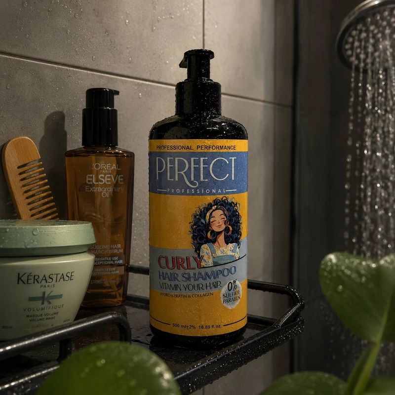 شامپو مو پرفکت پروفشنال مدل curly hair مناسب برای موهای فر و مجعد حجم 500میلی لیتر - تصویر 5