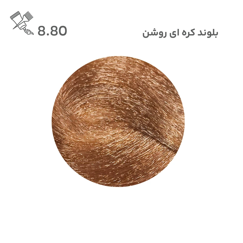 رنگ مو بیول شماره 8.80 حجم 100 میلی لیتر رنگ بلوند کره ای روشن - تصویر 6