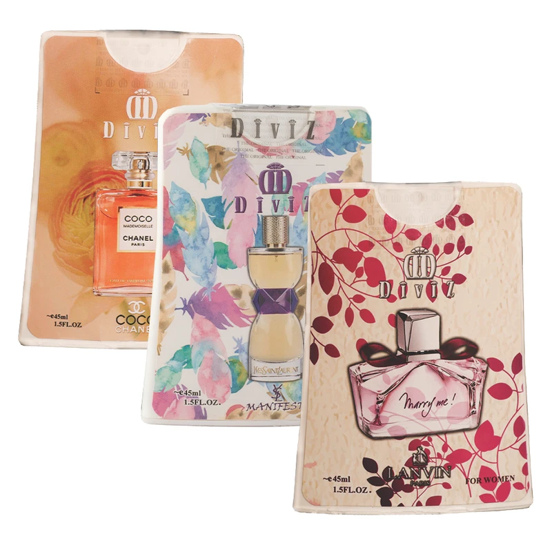 عطر جیبی زنانه دیوایز مدل کوکوشنل و منیفستو و مری می با رایحه گرم و شیرین حجم 45 میلی‌لیتر بسته 12 عددی - تصویر 3