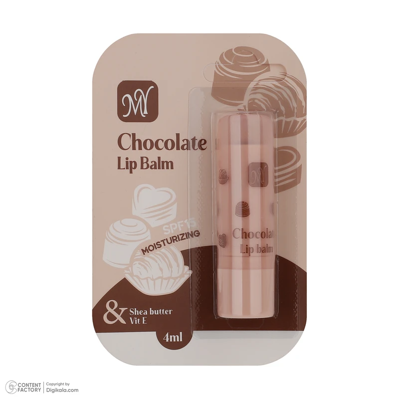 بالم لب مای مدل CHOCOLATE مخصوص بانوان، مرطوب‌کننده و حاوی کره کاکائو و ویتامین‌های تقویتی، مناسب پوست لب معمولی، با محفظه ماتیکی - تصویر 5