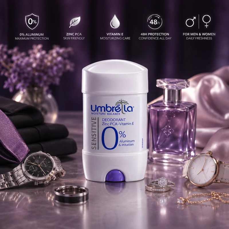 استیک ضد تعریق خانم ها و آقایان آمبرلا مدل 0% A01-Aluminum حجم 75 میلی لیتر مجموعه 2 عددی - تصویر 3