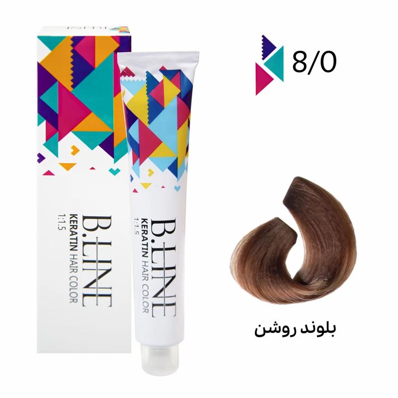 رنگ مو بی لاین شماره 8.0 حجم 100 میلی لیتر رنگ بلوند روشن - تصویر 2