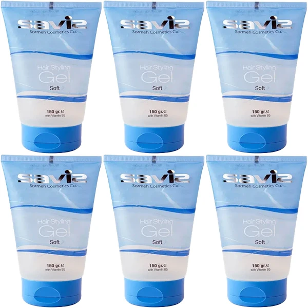 ژل مو مرطوب با قدرت نگهداری کم ساویز مدل Soft وزن 150 گرم مجموعه 6 عددی - تصویر 2