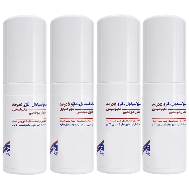لوسیون تقویت کننده مو ناژو مدل ماینوکسیدیل 5 درصد مناسب برای انواع مو حجم 60 میلی لیتر بسته 4 عددی