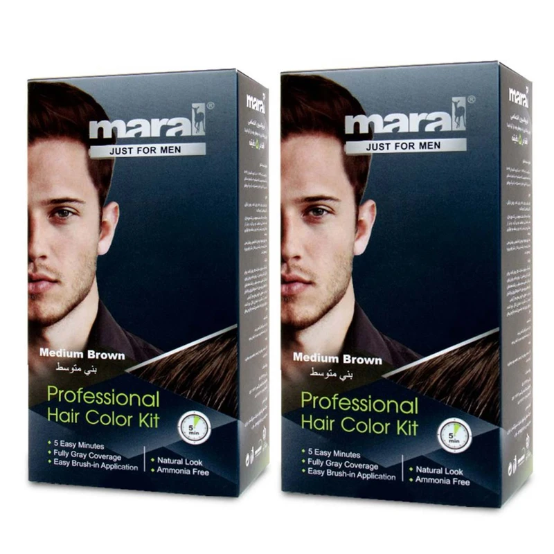 کیت رنگ مو مارال مدل 02 حجم 100 میلی لیتر رنگ قهوه ای متوسط
 مجموعه 2 عددی - تصویر 2