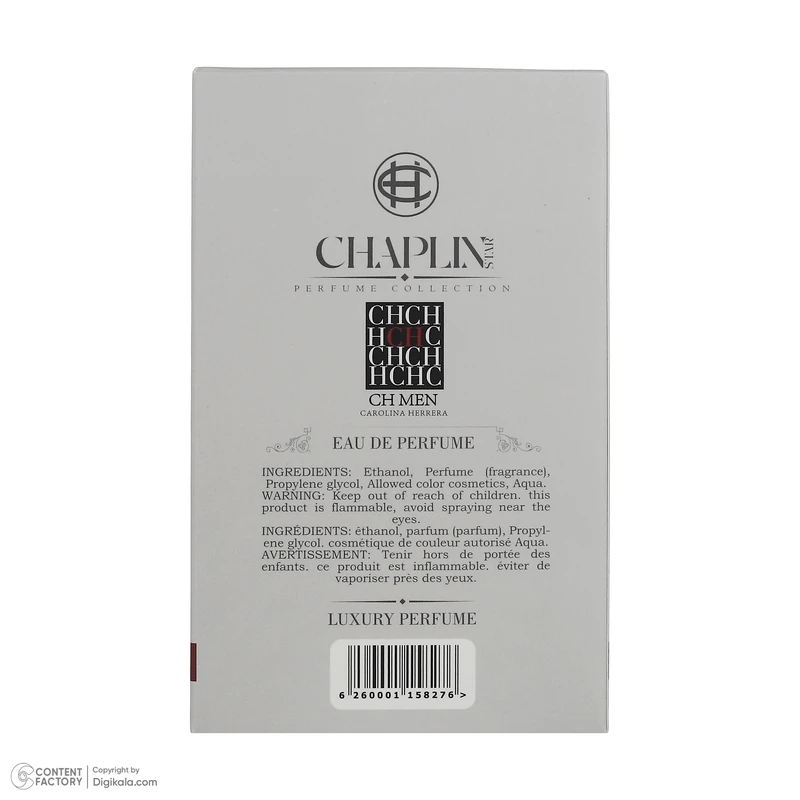 ادو پرفیوم مردانه چاپلین استار مدل CH Men با رایحه معتدل حجم 100 میلیلیتر - تصویر 4