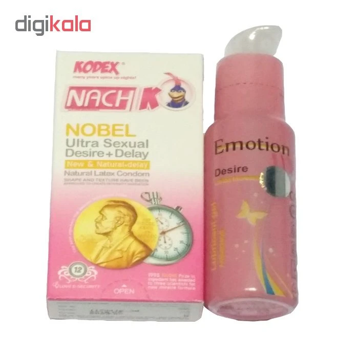 کاندوم کدکس مدل Nobel بسته 12 عددی به همراه ژل ایموشن مدل Desire - تصویر 2