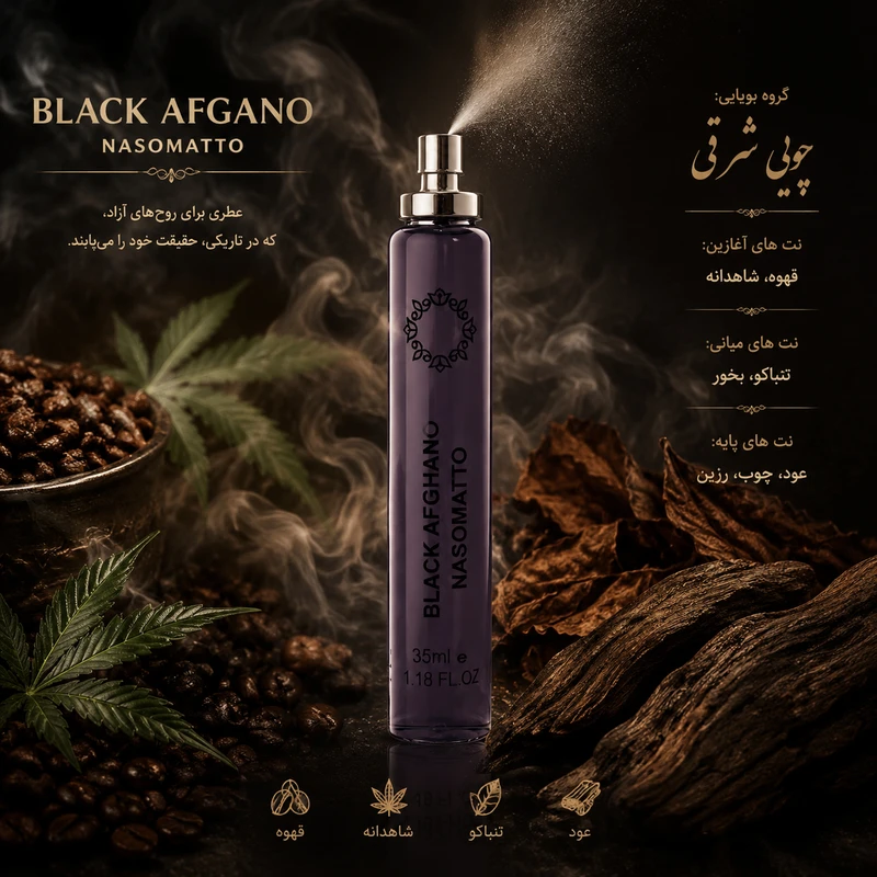 ادو پرفیوم مردانه هارلینگن مدل بلک افغان با رایحه گرم حجم 35 میلی لیتر - تصویر 3