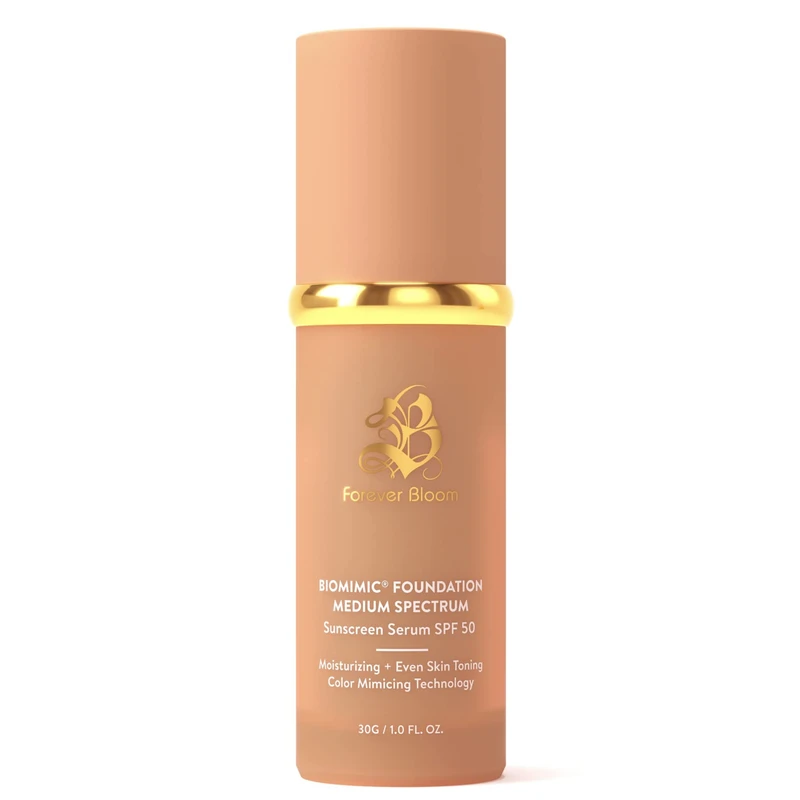 کرم پودر بایومیمیک رنگی مایع SPF 50 فوراور بلوم مدل 4in1 شماره 02 مناسب برای انواع پوست حجم 30 میلی‌لیتر - تصویر 2