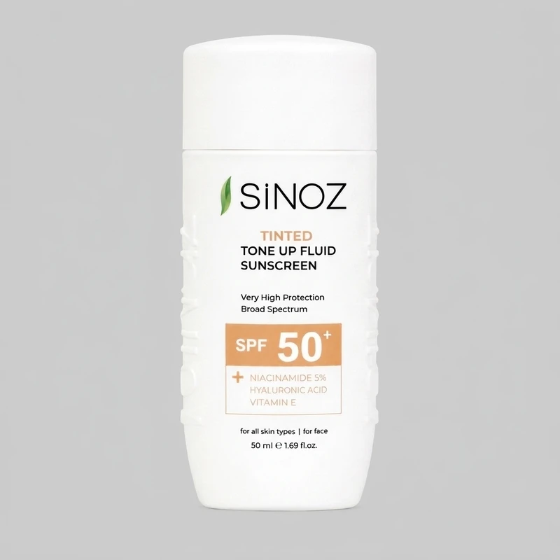 کرم ضد آفتاب رنگی صورت سینوز SPF 50+ مدل Tone-Up محافظ در برابر اشعه UVA و UVB مناسب برای انواع پوست حجم 50 میلی‌لیتر - تصویر 4