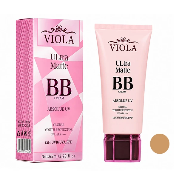 کرم پودر BB مایع SPF25 ویولا مدل Ultra Matee شماره 01 مناسب برای انواع پوست حجم 65 میلی لیتر