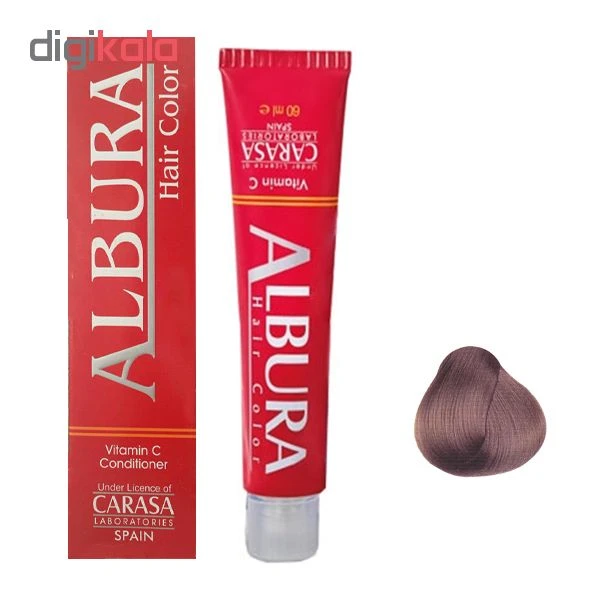 رنگ مو آلبورا مدل carasa شماره 6.7 حجم 100 میلی لیتر رنگ بلوند شکلاتی تیره - تصویر 2