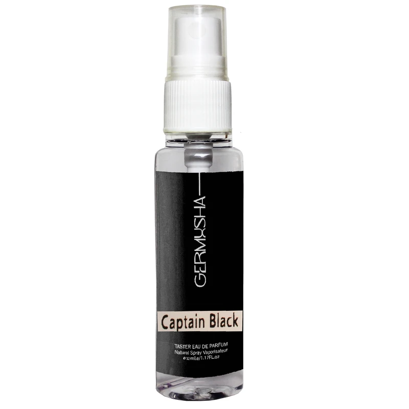 عطر جیبی مردانه گرموشا مدل کاپیتان بلک با رایحه شیرین حجم 32 میلیلیتر