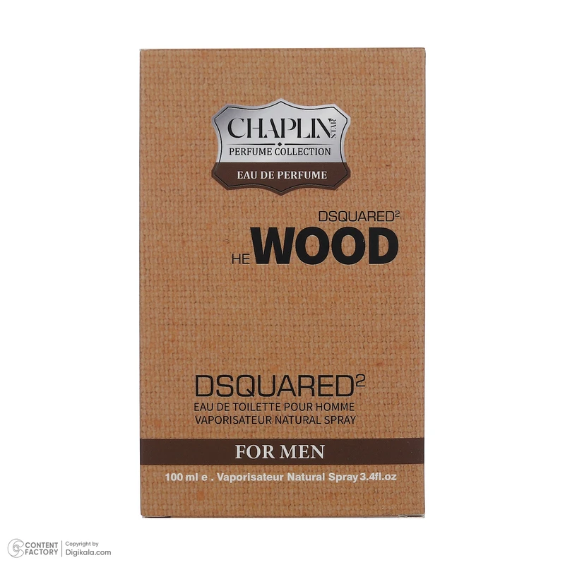 ادو پرفیوم مردانه چاپلین استار مدل HE WOOD با رایحه خنک حجم 100 میلی‌لیتر - تصویر 4