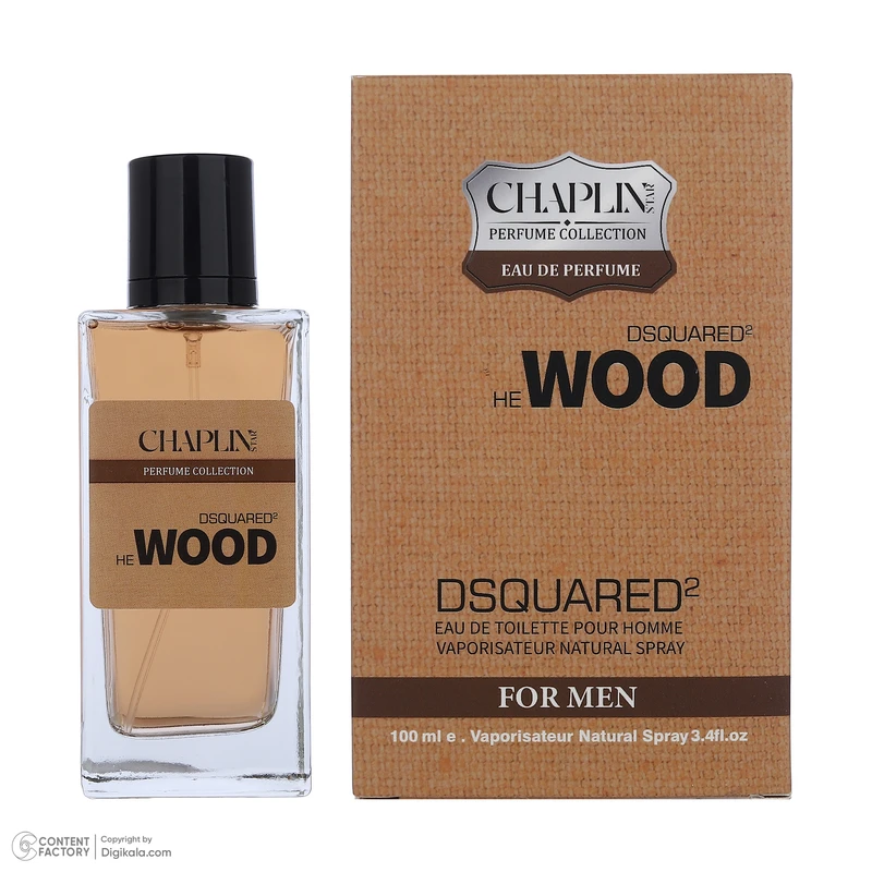 ادو پرفیوم مردانه چاپلین استار مدل HE WOOD با رایحه خنک حجم 100 میلی‌لیتر - تصویر 6