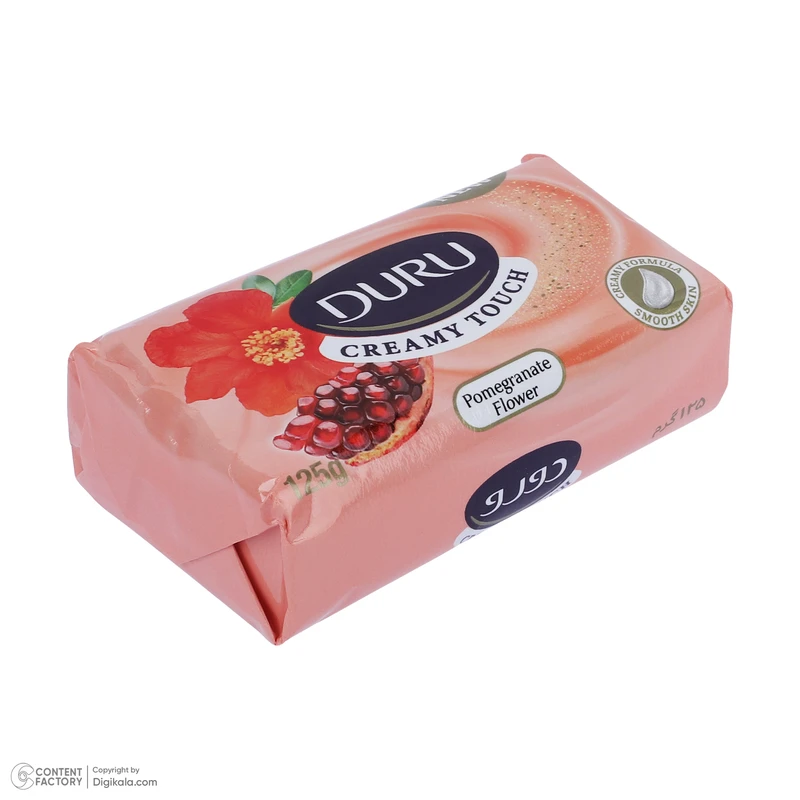 صابون دورو مدل pomegrante flower وزن 125 گرم، با رایحه تند و حاوی گلیسیرین و کرم، مناسب انواع پوست - تصویر 2