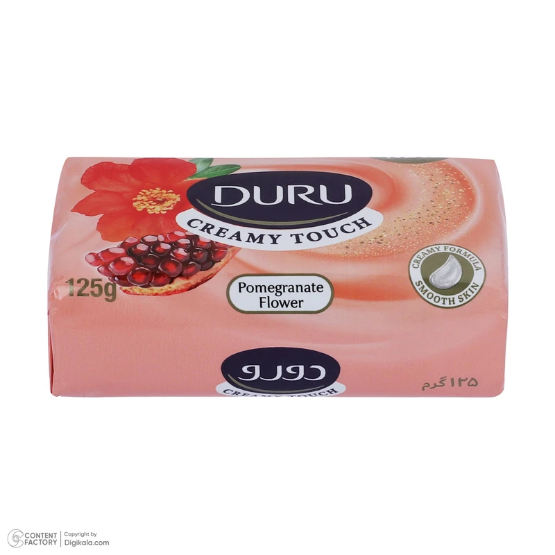 صابون دورو مدل pomegrante flower وزن 125 گرم، با رایحه تند و حاوی گلیسیرین و کرم، مناسب انواع پوست - تصویر 3