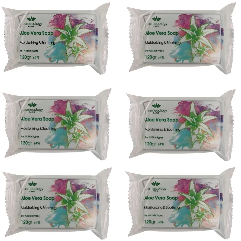 صابون شستشو صورت و بدن کاسمکولوژی مدل ALL-MOIST مناسب برای انواع پوست وزن 120 گرم بسته 6 عددی