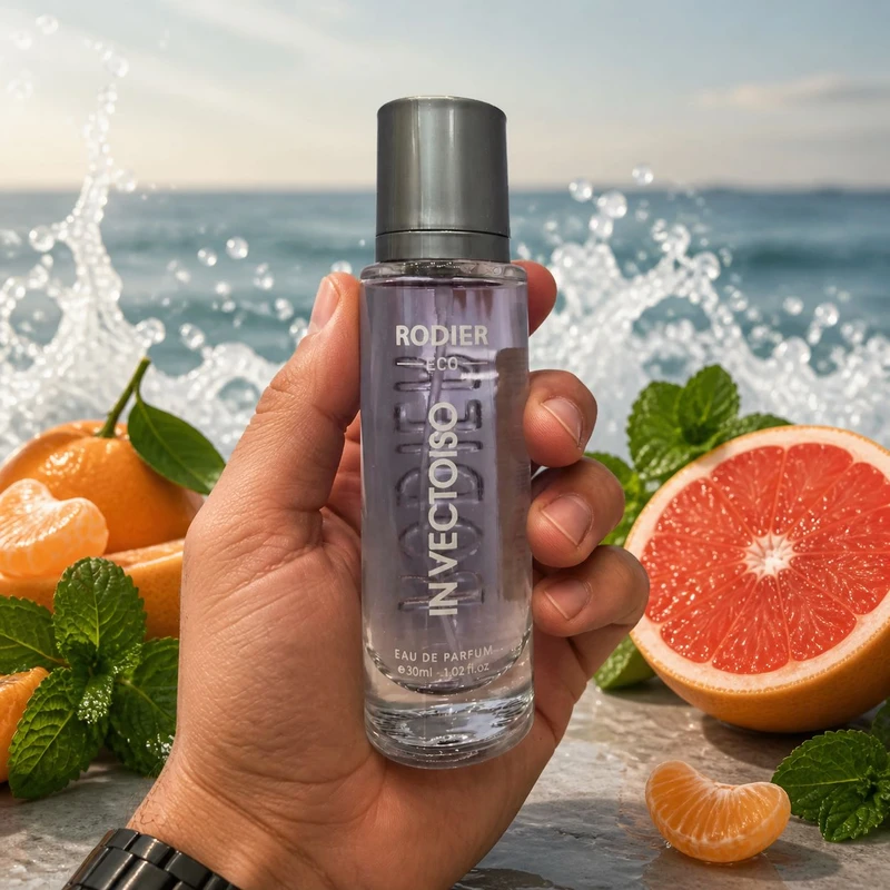 عطر جیبی مردانه رودیر مدل Invectoiso با رایحه خنک و دریایی حجم 30 میلی‌لیتر - تصویر 2