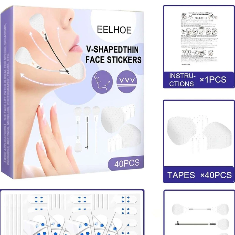 چسب لیفت صورت ایلهو مدل V-SHAPETHIKEN نه بسته 40 عددی - تصویر 3