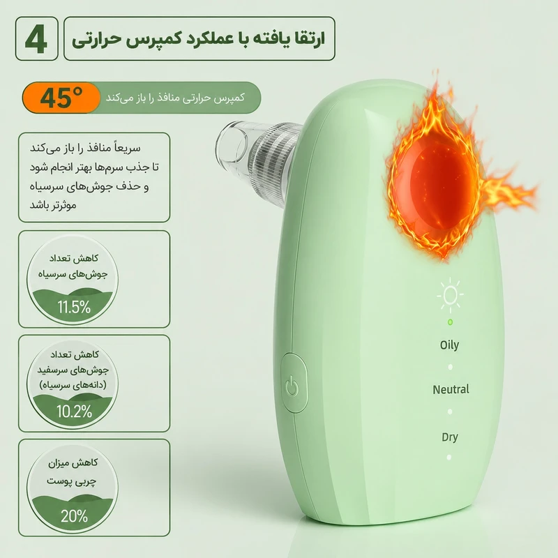 میکرودرم مدل Hot Compress به همراه 5 عدد سری - تصویر 5