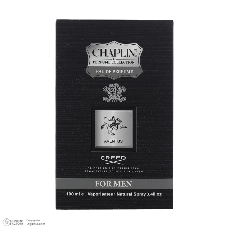 ادو پرفیوم مردانه چاپلین استار مدل Creed Aventus با رایحه خنک و تلخ حجم 100 میلی‌لیتر - تصویر 3