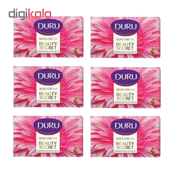 صابون شستشو دورو مدل BEAUTY SECRET تحت لیسانس وزن90 گرم بسته 6 عددی - تصویر 2