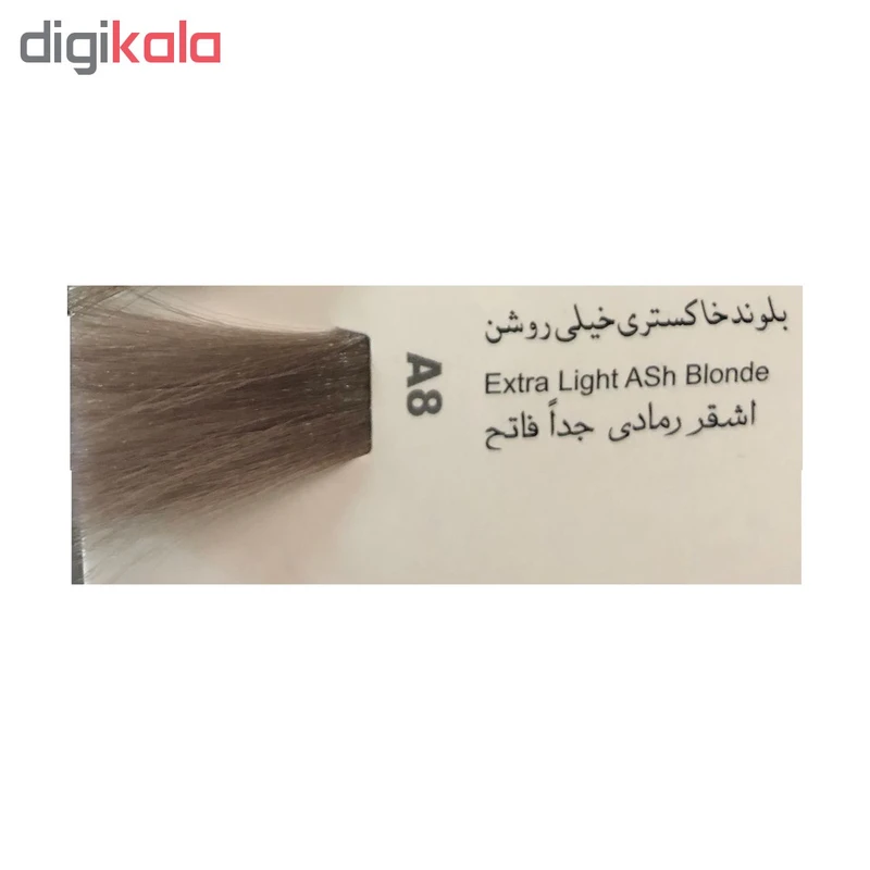 رنگ مو پادینا شماره A8 حجم 100 میلی لیتر رنگ بلوند خاکستری خیلی روشن - تصویر 3