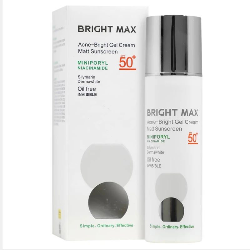 ژل کرم ضدآفتاب بی‌رنگ صورت برایت مکس SPF50 مدل Acne Bright مناسب برای پوست چرب و مختلط حجم 50 میلی‌لیتر - تصویر 2