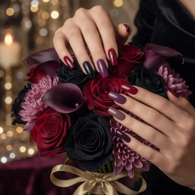 ناخن مصنوعی دست پینک کی مدل بیضی کد 23 بسته 96 عددی - تصویر 6