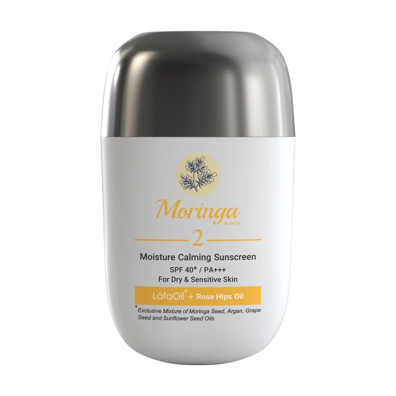 کرم ضد آفتاب بی رنگ مورینگا امو مدل ROSE HIPS حجم 30 میلی‌لیتر، با SPF 40 و PA+++، مناسب پوست خشک و حساس، ضدحساسیت، با جلوه مات و ماندگاری 2 ساعت، حاوی محافظ UVA و UVB