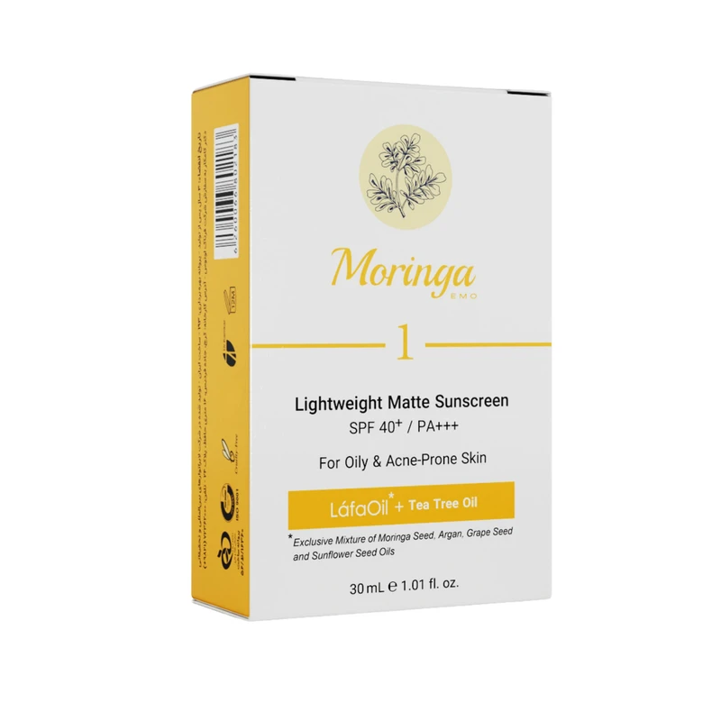 کرم ضد آفتاب بی رنگ مورینگا امو مدل Tea Tree حجم 30 میلی‌لیتر، با SPF 40 و PA+++، مناسب پوست آکنه‌دار و چرب، ضدحساسیت، با جلوه مات و ماندگاری 2 ساعت، حاوی محافظ UVA و UVB - تصویر 3