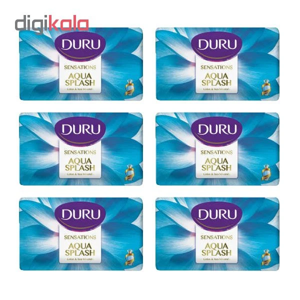 صابون شستشو دورو مدل AQUA SPLASH تحت لیسانس وزن90 گرم بسته 6 عددی - تصویر 2