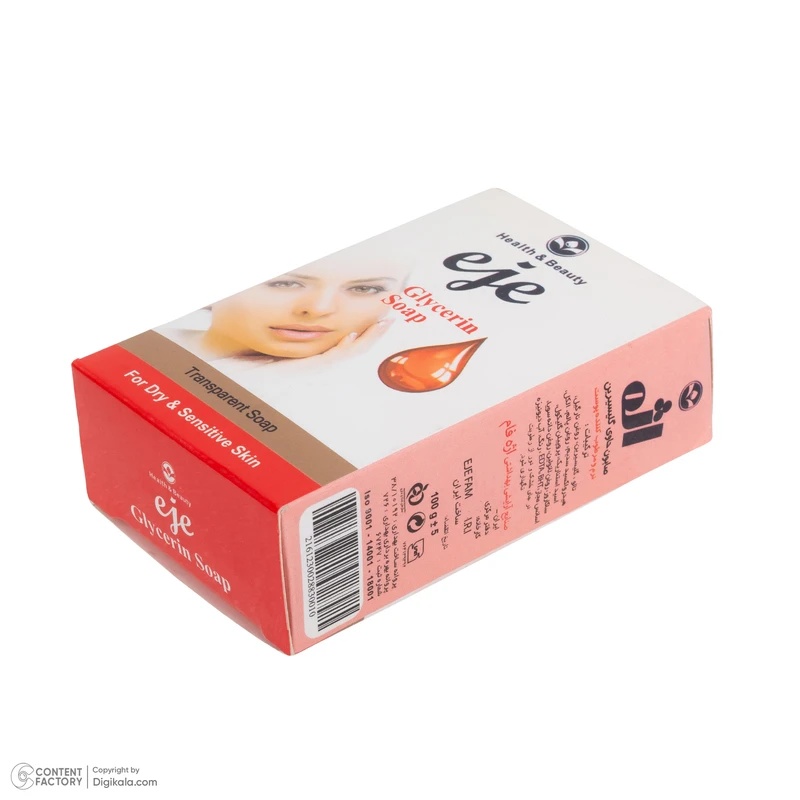 صابون شستشو مرطوب‌کننده صورت اژه مدل گلیسیرینه مناسب برای انواع پوست وزن 100 گرم - تصویر 4